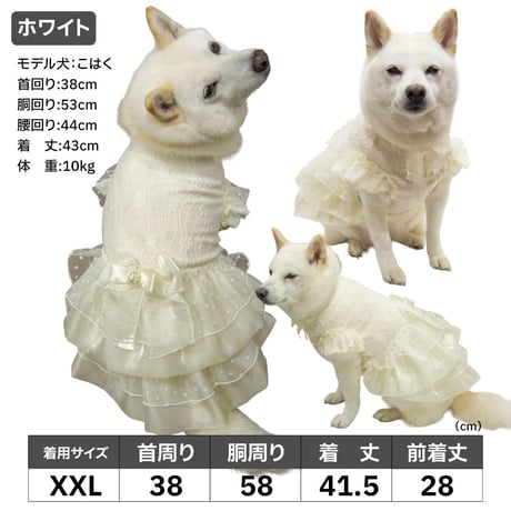 ウェディングワンピ  7～10kg XL XXL