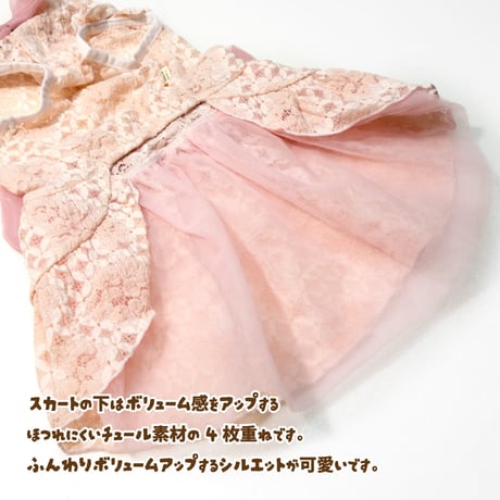 ウェディング風レースワンピ  8～10kg XL XXL【在庫限りで終売】