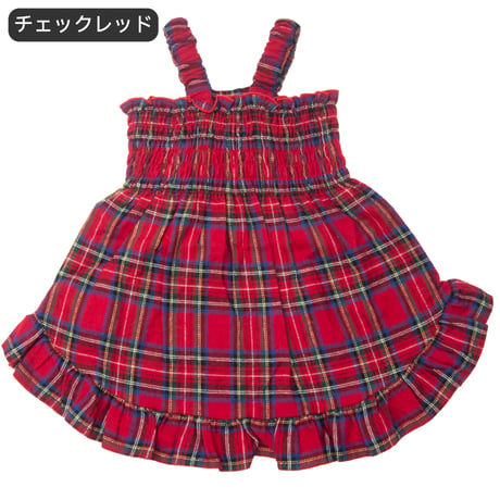 【送料無料】ギャザーフリルワンピ ～9kg 秋冬用