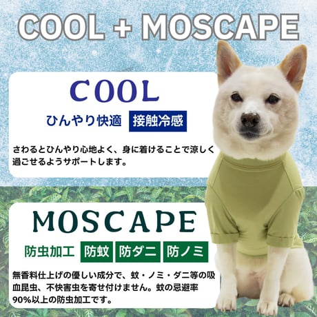 COOL+MOSCAPE ロゴプリントメッシュTシャツ 7～10.5kg