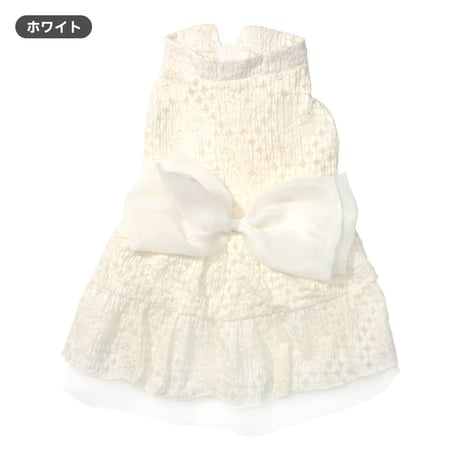 ウェディング風レースワンピ  8～10kg XL XXL【在庫限りで終売】