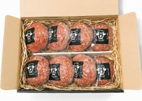肉汁たっぷりカワトミハンバーグギフト／200g×8個　縁起の良い末広がりの八個入り。お子様からご年配の方まで幅広く人気のある大人気手捏ねハンバーグです。