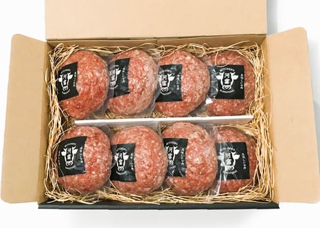 肉汁たっぷりカワトミハンバーグギフト／200g×8個　縁起の良い末広がりの八個入り。お子様からご年配の方まで幅広く人気のある大人気手捏ねハンバーグです。