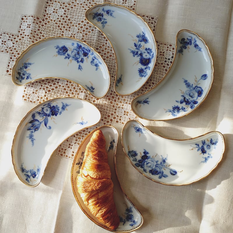 1924年以前Meissenマイセンクレセントディッシュ/三日月皿は🌒は