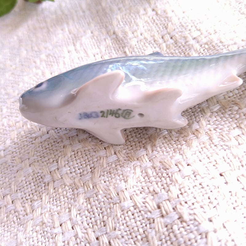 美品★Bing & Grondahl 社「Crab & Fish 」 BingGrondahビングオーグレンダールの魚/Fish figure8.5cmL