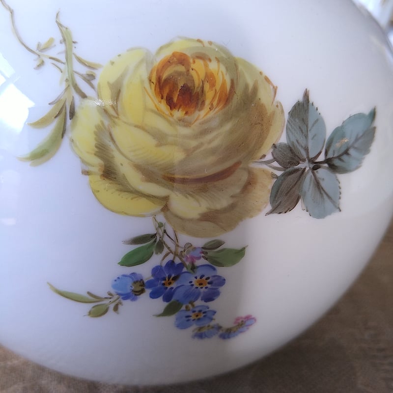 1924～1934年Meissen Akanteのティーポット高さ約16㎝H取手から注ぎ口