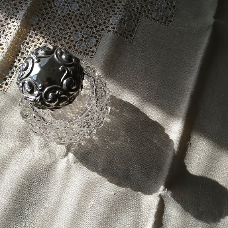 1903年のイギリスBirminghamのスターリングシルバーとカットガラスの