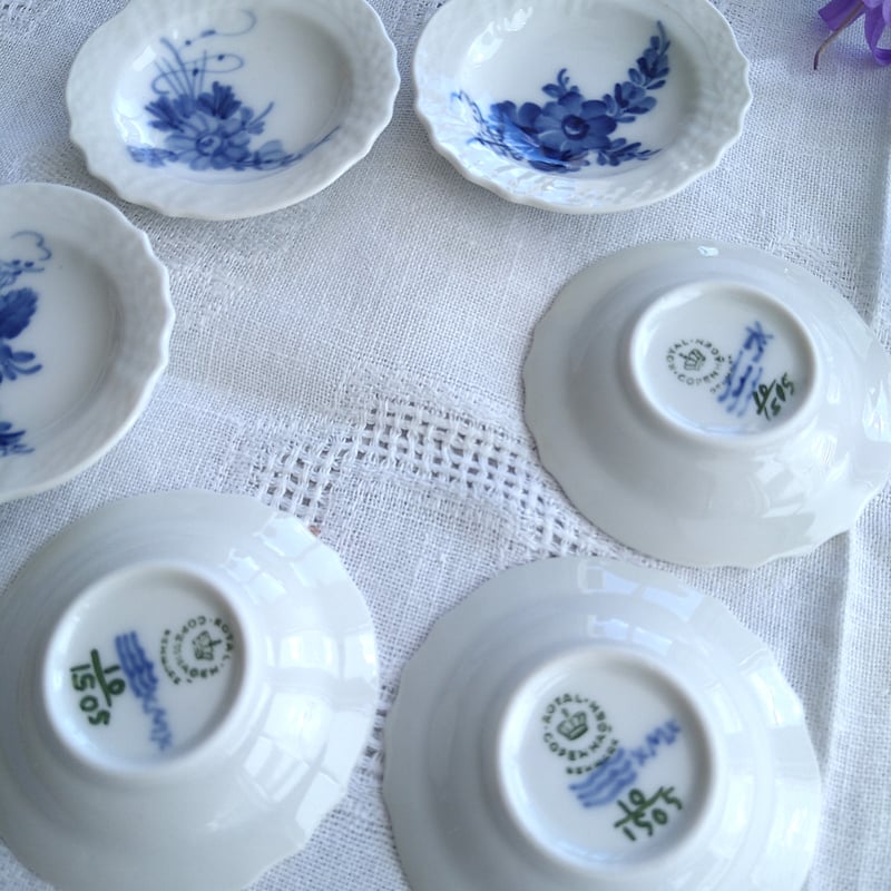 ローヤルコペンハーゲン　ブルーフラワー　プレート　皿 6枚セット ロイヤルコペンハーゲン プレート□ブルーフラワー プレイン