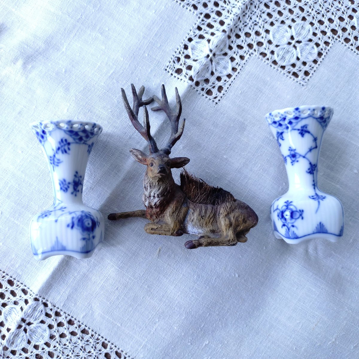 1969ー1974年のRoyalCopenhagenフルレース小さな花瓶高さ8㎝/Full L