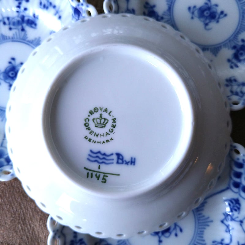 ロイヤルコペンハーゲンフルレースバターパット2枚1145