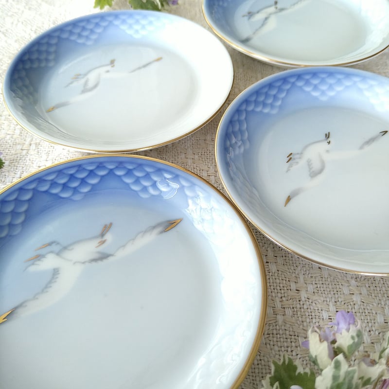 逸品　蓮の花プレート　B&G　ビング オー グレンダール　デンマーク　釉裏彩 _MG_0149_855.jpg