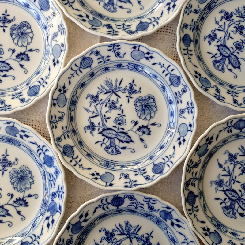 1960年代MeissenBlueOnionマイセンブルーオニオンのケーキプレート直径