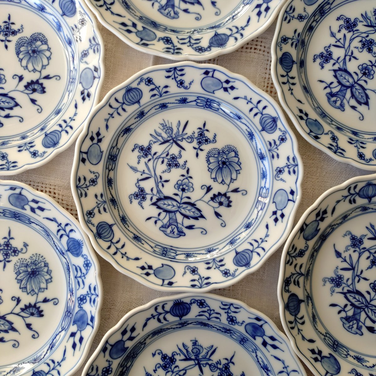 1960年代MeissenBlueOnionマイセンブルーオニオンのケーキプレート直径