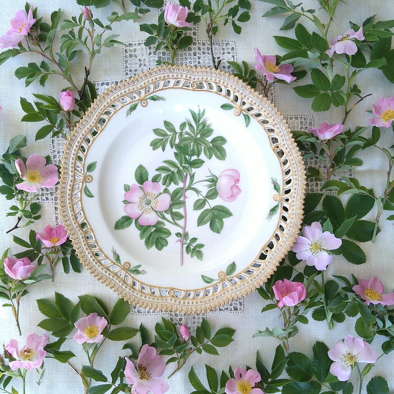 1889～1922年RoyalCopenhagenFloraDanicaフローラダニカ野ばらの