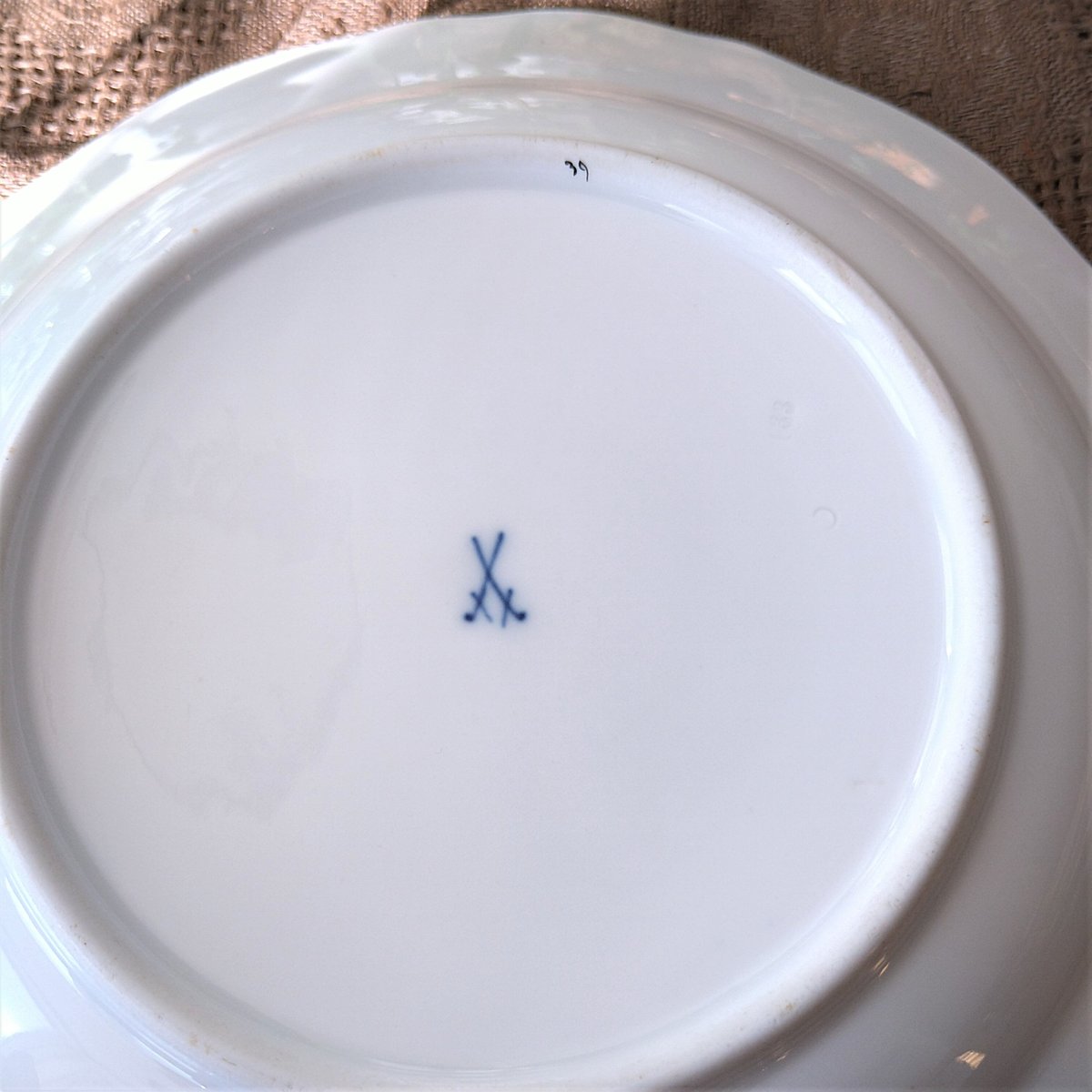 古マイセン】トレイ 大角皿／サーヴィス ディスプレイ「ブーケと