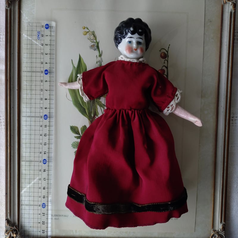 当時物 赤いドレスの文化人形 文化人形 昭和レトロ レトロ 大正浪漫 | TOKIOretro レトロ可愛い商品