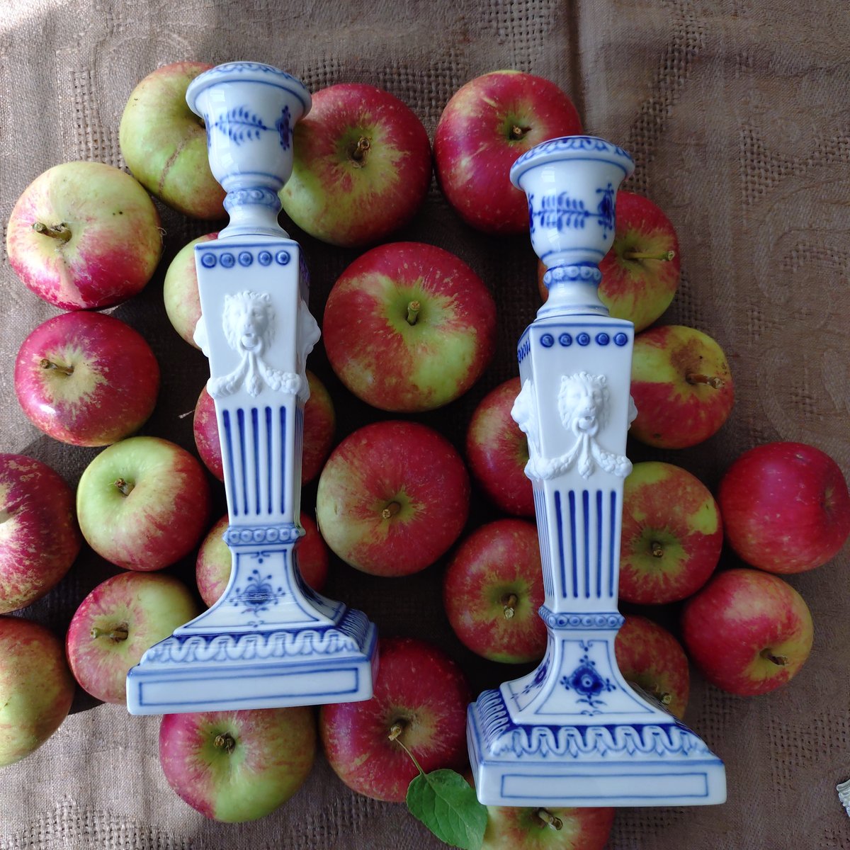 ノルウェー王室御用達Porsgrund特製ペアーキャンドルスタンド、ヴィンテージ ノルウェー王室御用達Porsgrund特製ペアーキャンドルスタンド