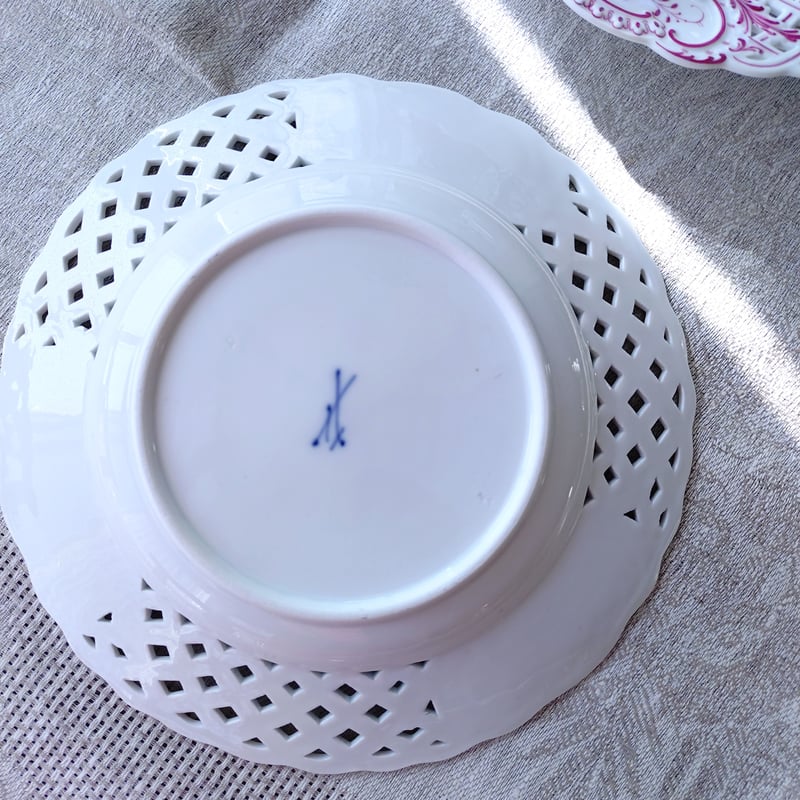 アンティークMeissenマイセンRedPurple Onion/赤玉ねぎ(笑)1877年のス