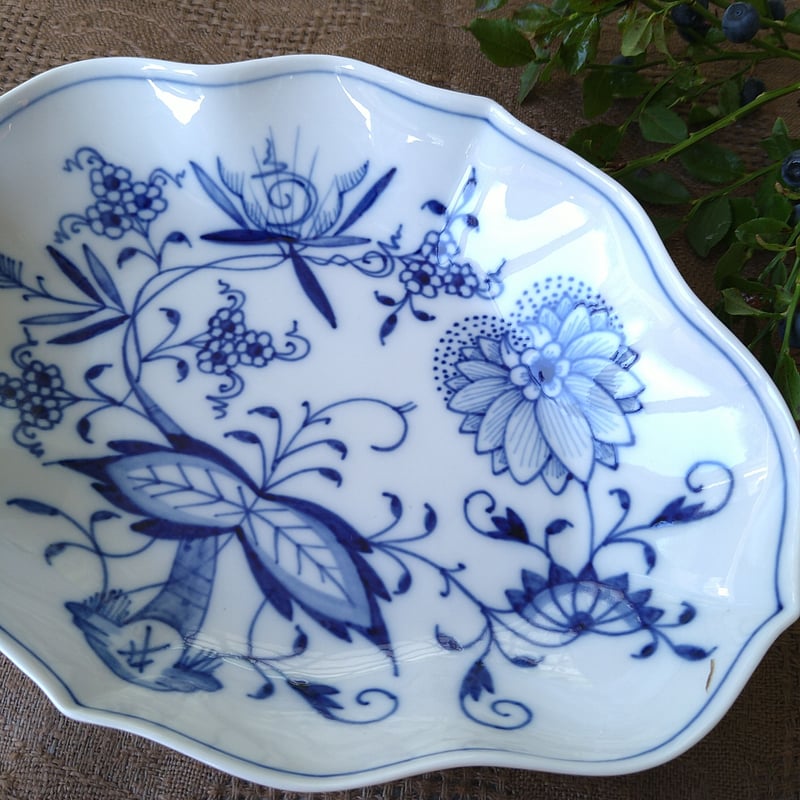 MEISSEN マイセン　大皿　プレート　ブルーオニオン　アンティーク アンティーク マイセン プレート□ブルーオニオン ディナー
