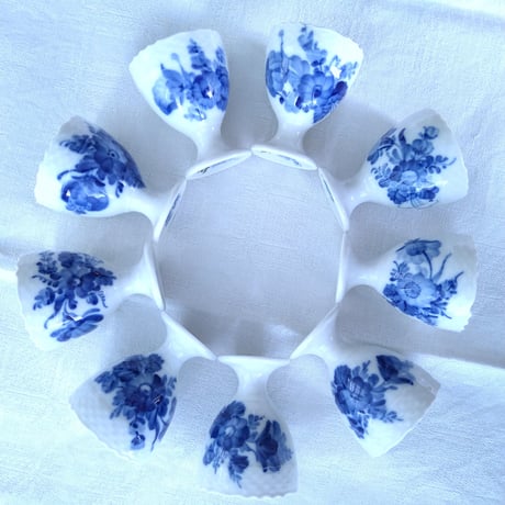   ブルーフラワー　カーブ オーバルプラター ブルーフラワー カーブ Blue Flower Curved ラウンドプレート