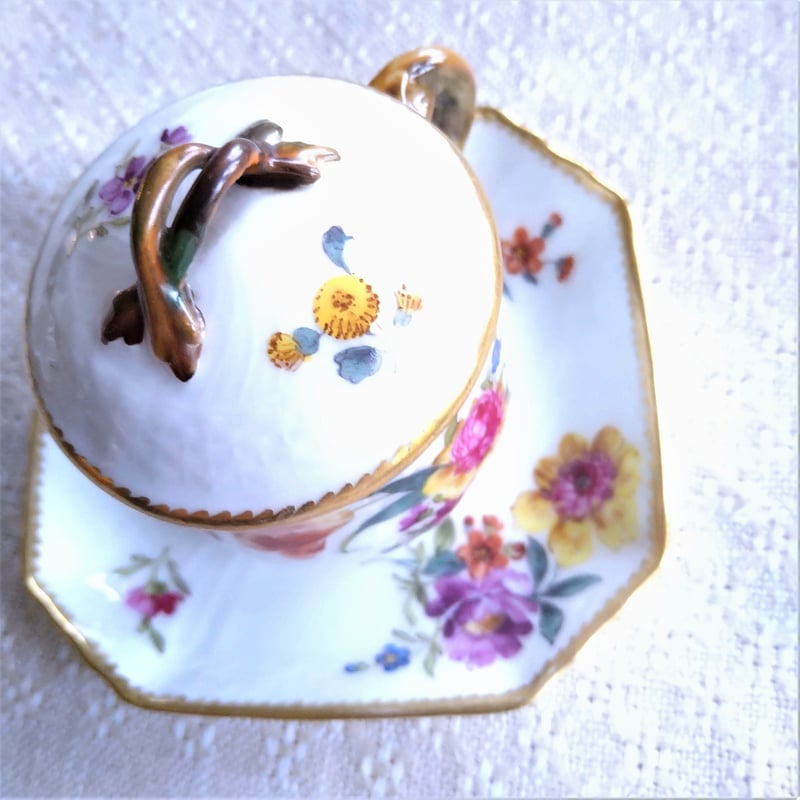 1870～1922年RoyalCopenhagenサクソンフラワーのカスタード