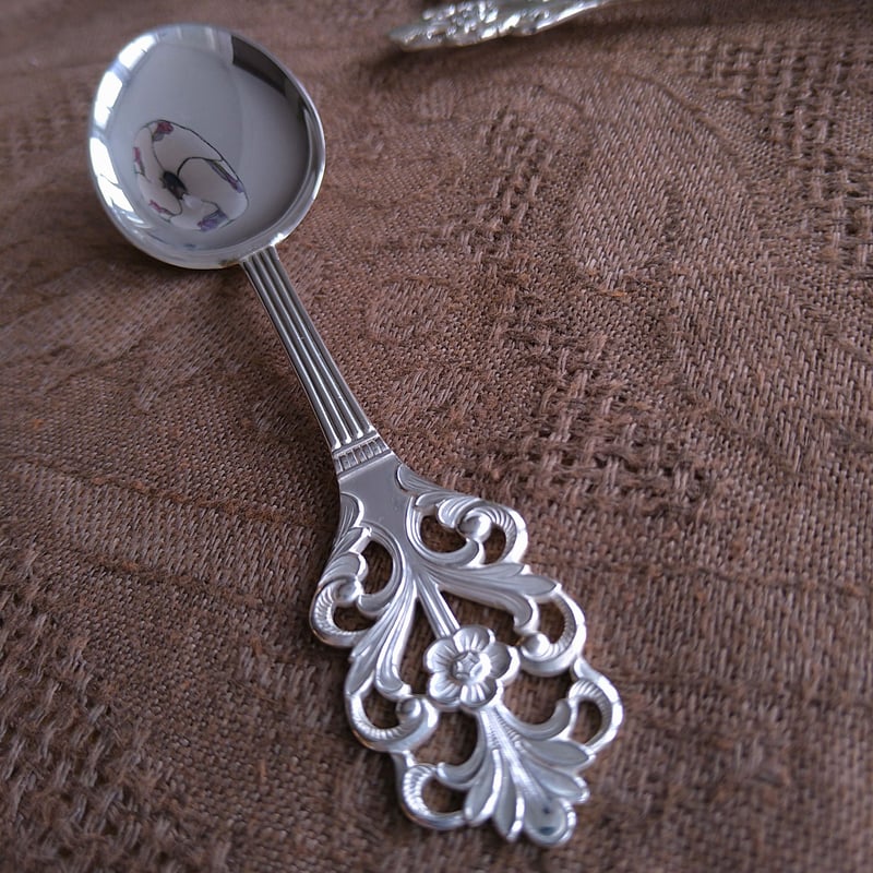 Norwayノルウェーのヴィンテージシルバーのデザートスプーン14.5