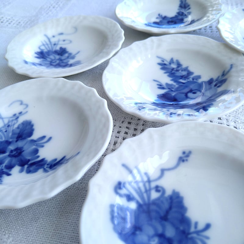 6枚セット1989～1974年RoyalCopenhagenブルーフラワーカーブの