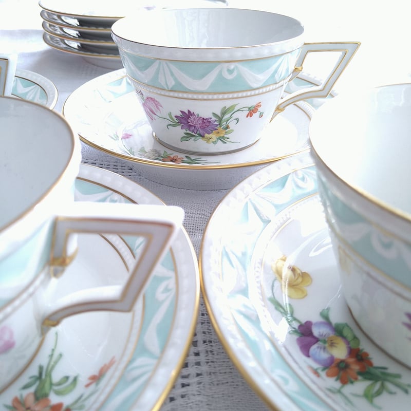 kpmベルリン　カップ&ダブルソーサー 愛品館八千代店】KPMベルリン カップ＆ソーサ― 3客セット