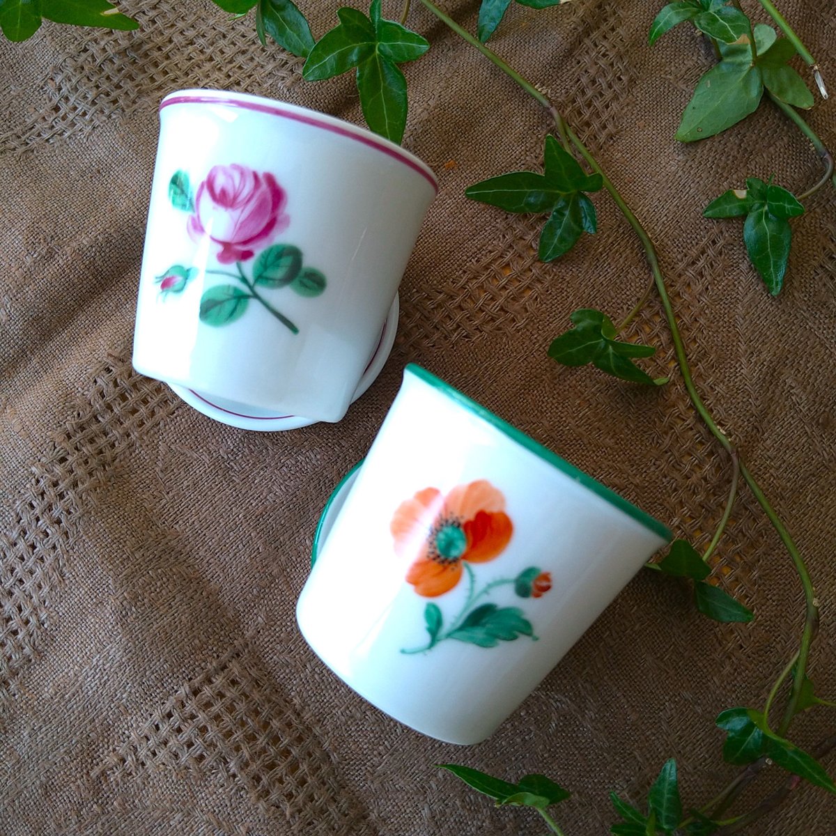 n793 Augarten アウガルテン ウィーン フラワー 小花絵 ボックス 蓋物