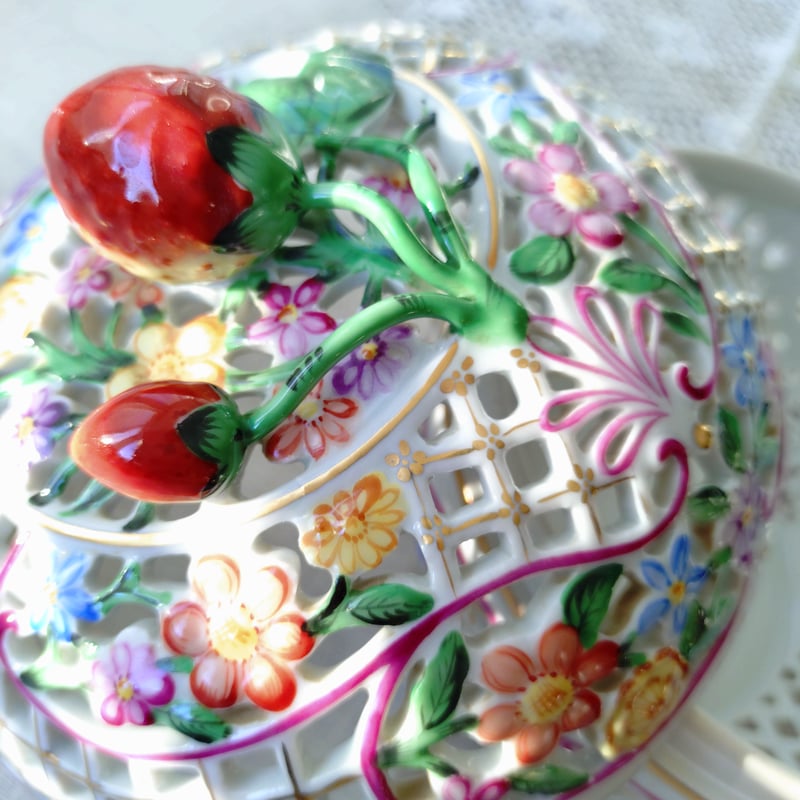 Herendヘレンド🦋🧙ファンタジー👑大きなボンボン入れ口径約15㎝D