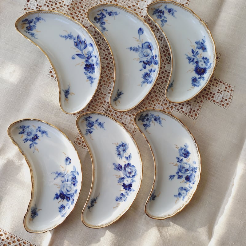 1924年以前Meissenマイセンクレセントディッシュ/三日月皿は🌒は