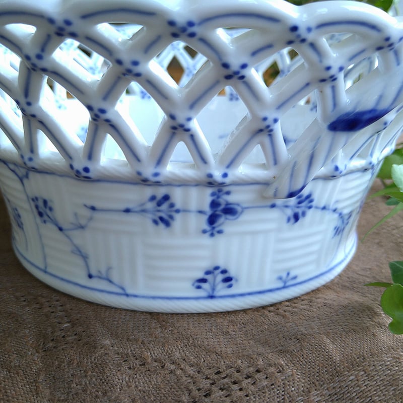 1894～1900年RoyalCopenhagenブルーフルーテッドオープンワークの