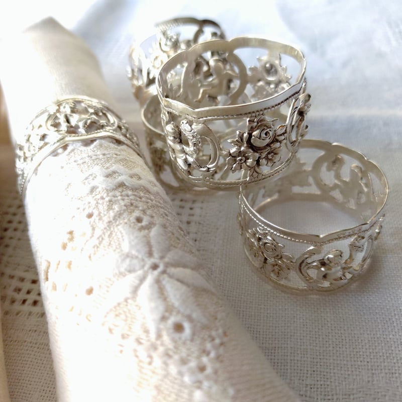 ALBO/AlbertBodemerドイツシルバー835のナプキンリング直径約3.5～3.6㎝