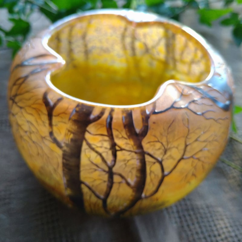 DaumNancyドームナンシー雪景色は高さ約9㎝H直径約12.5㎝D/Daum