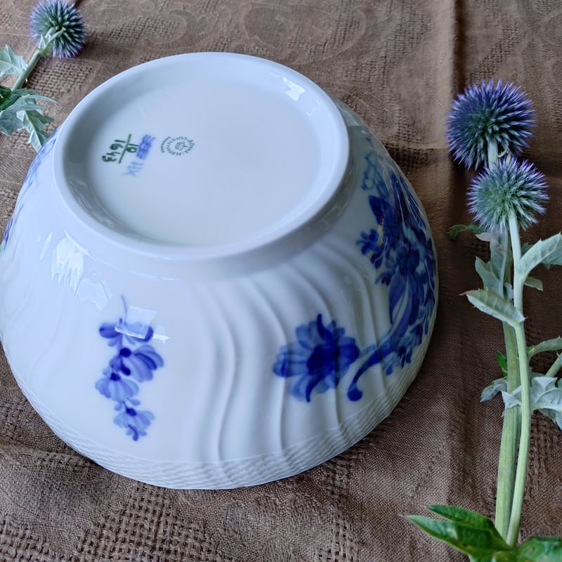 1980年代RoyalCopenhagenロイヤルコペンハーゲンブルフラワーカーブの