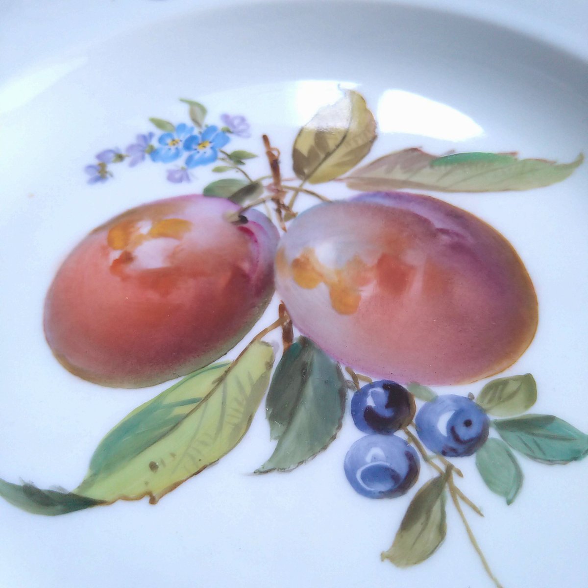 Meissenマイセン直径約21㎝D、果実のプレート、1924年以前