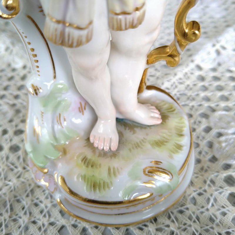 ✤1924年以前マイセン(Meissen)のキャンドルスタンド✤『春夏の寓意』✤ ✤1924年以前マイセン(Meissen)のキャンドルスタンド✤『春夏の