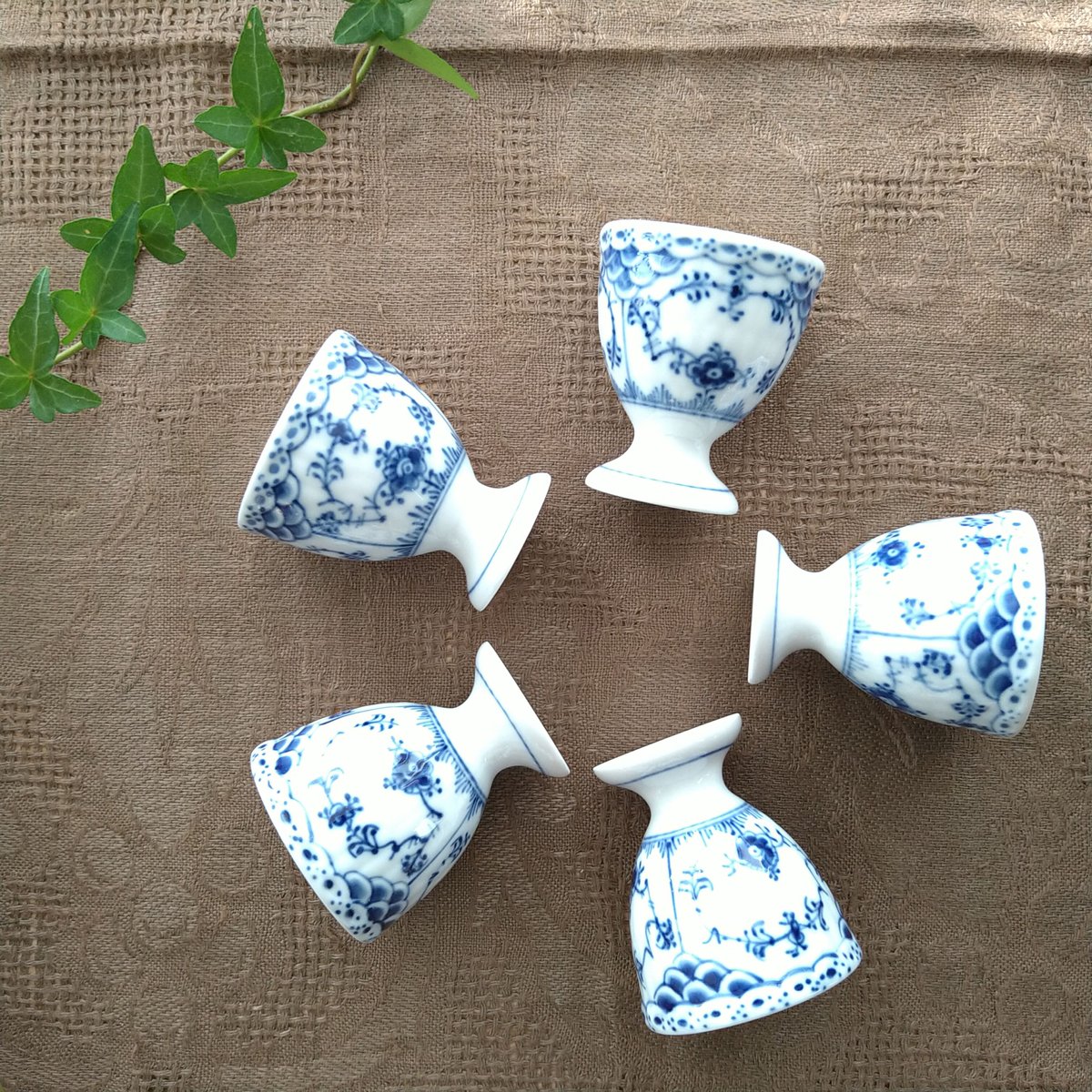 ブルーフルーテッド　ハーフレース　エッグカップ ブルーエレメンツ エッグカップ ペア|ロイヤル コペンハーゲン