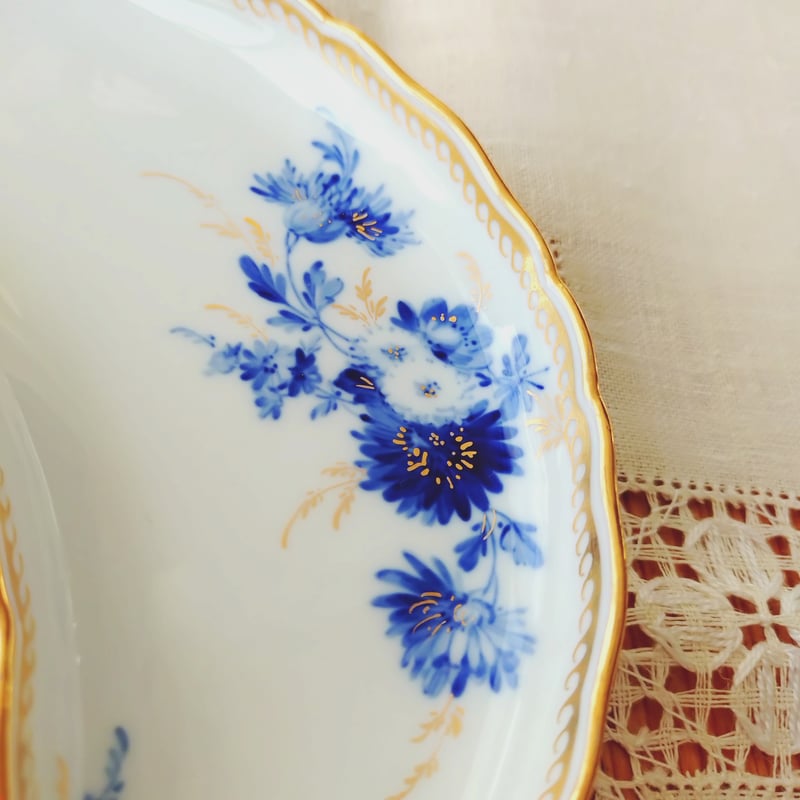 1924年以前Meissenマイセンクレセントディッシュ/三日月皿は🌒は