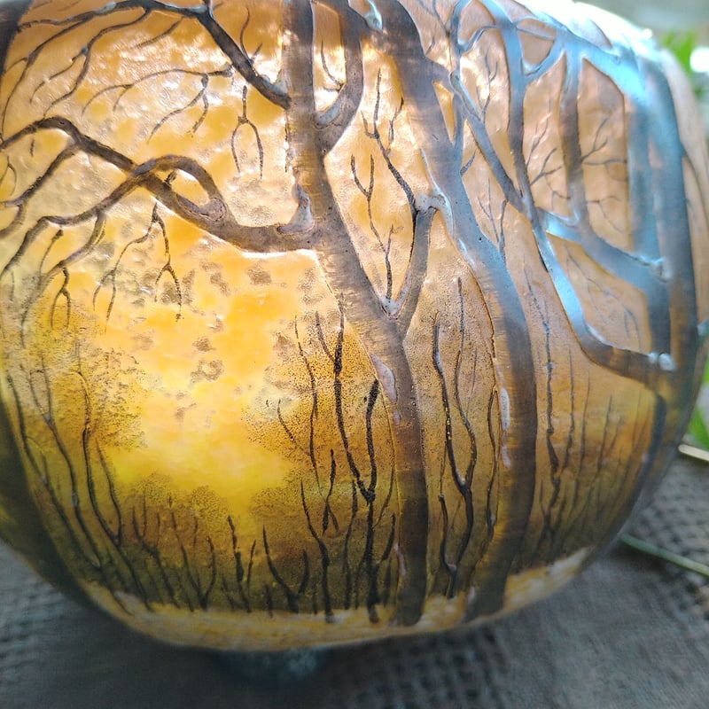 DaumNancyドームナンシー雪景色は高さ約9㎝H直径約12.5㎝D/Daum Nancy