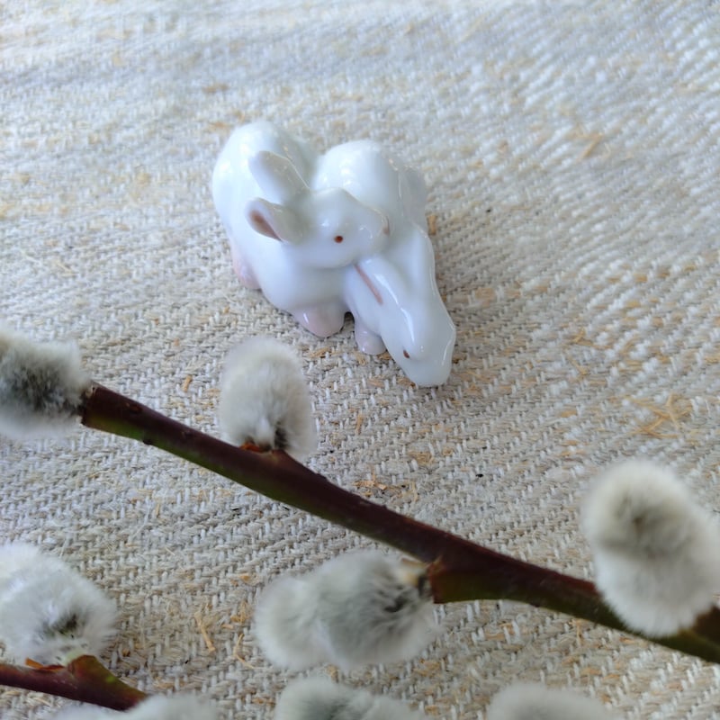 Bing＆Grondahlビングオーグレンダールのチビチビ白うさぎのペア