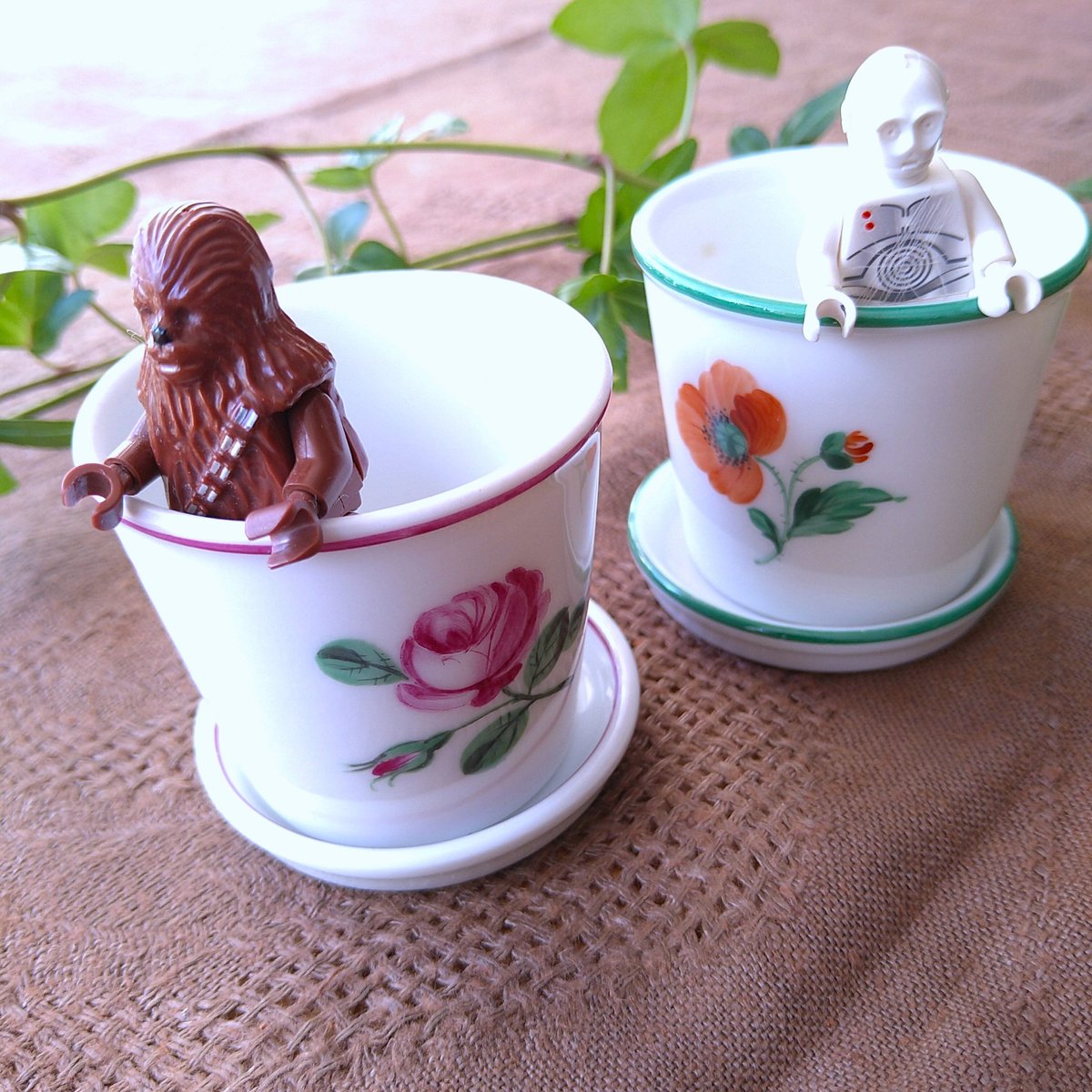 Augartenアウガルテンのウィンナーローズ🌹の小物たちとケシの花 Augartenアウガルテンのウィンナーローズ🌹の小物たちとケシの花