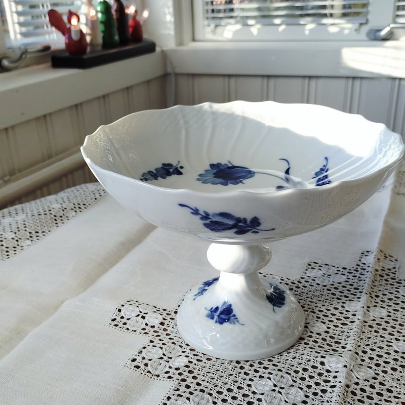 1969-1974年RoyalCopenhagenブルーフラワーカーブのコンポート高さ15.2