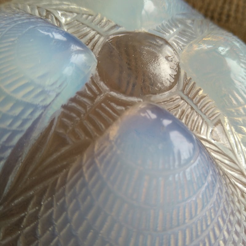 R.LaliqueルネラリックCOQUILLES.No.5/オパルセントのボウル直径約13.3