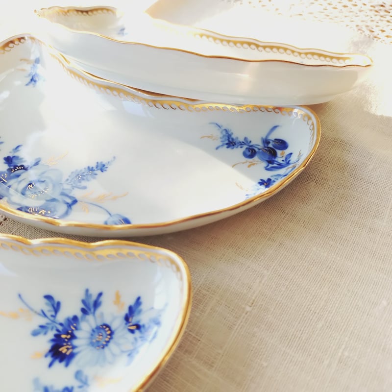 1924年以前Meissenマイセンクレセントディッシュ/三日月皿は🌒は