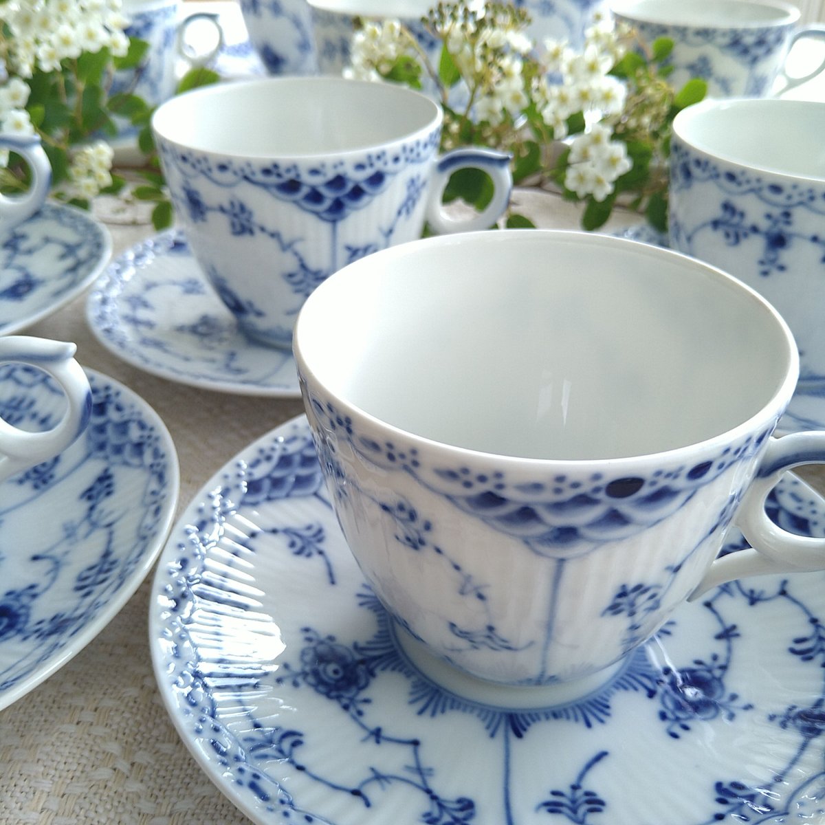 1967年のハーフレース型番756容量約180～190mlコーヒーカップソーサー