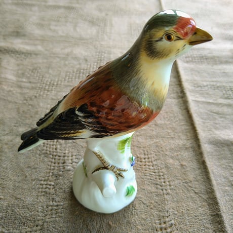 N472 Meissen マイセン バード 鳥絵 ベース 花瓶 飾壷 - 工芸品