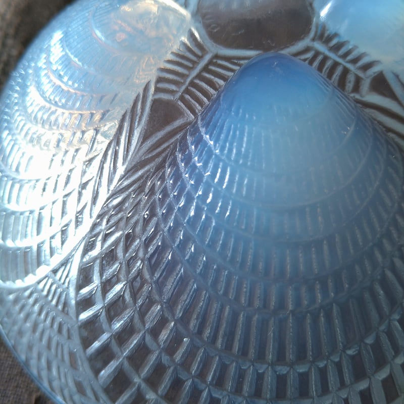 ルネ・ラリック Poissons 24cm オパルセント渦巻魚群ボウル極上級逸品