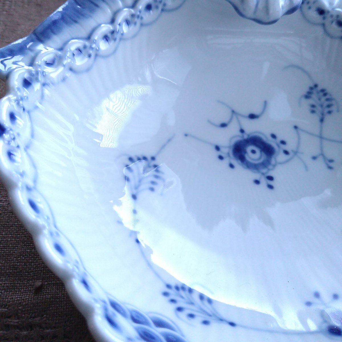 ロイヤルコペンハーゲン　ブルーフルーテッド　ハーフレース　ピックルディッシュ ブルーフルーテッド ハーフレース ピックルディッシュ 24.5cm|ロイヤル