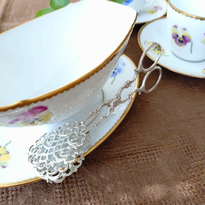 1973年スウェーデンGEWEシルバーのケーキトング重さ約40g長さ約15㎝L